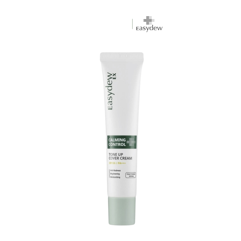 Easydew Calming Control Tone Up Cover Cream 40ml _ Kem nền chống nắng trang điểm phục hồi,làm dịu làn da nhạy cảm và dầu mụn
